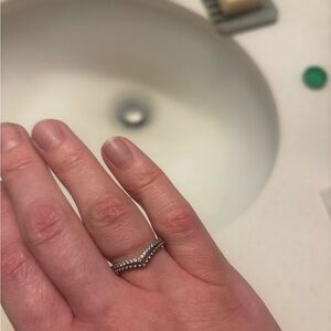 Pandora Silver Wishbone Rings